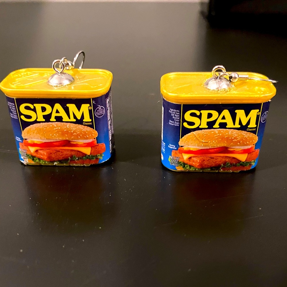 Fun SPAM dangle earrings
